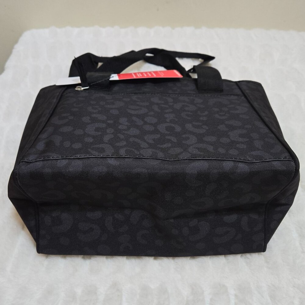 Insulated Leopard Black Bag Cooler Tote Holds (16) 12 Ounce Cans (NWT) Brand New